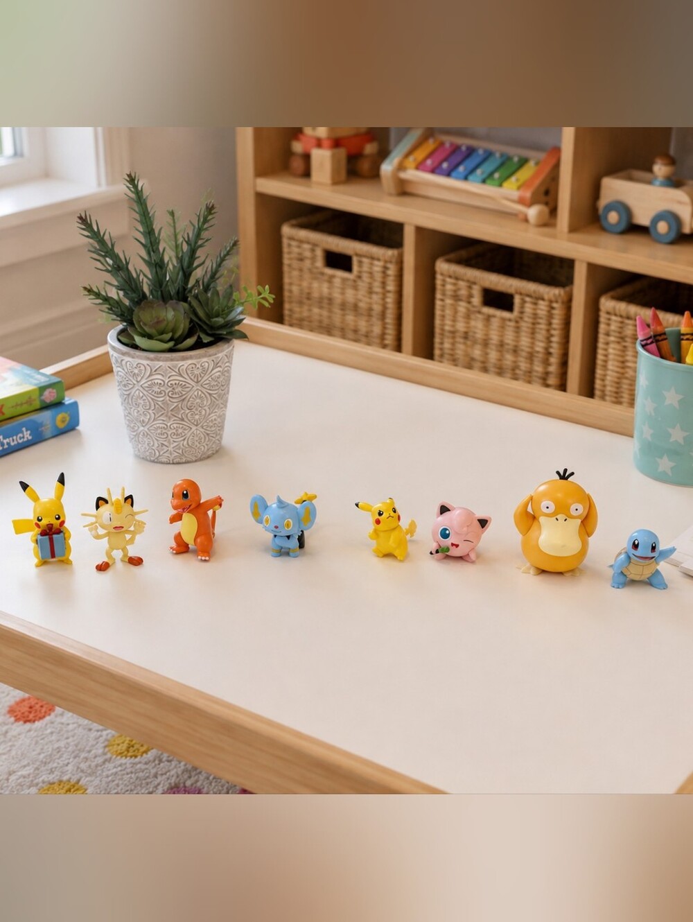 Pokémon Figure Lot of 8 Pikachu Charmander Squirtle Psyduck Jigglypuff Meowth